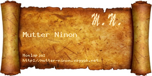 Mutter Ninon névjegykártya